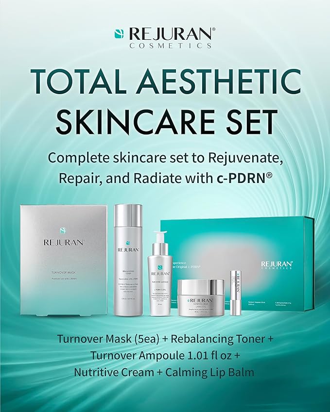 REJURAN® Total Aesthetic Skincare Set, c-PDRN® - Salmon DNA Rejuvenating Daily Skincare Kit for Anti-Aging, Firming & Deep Hydration. Gift Set for Radiant, Youthful Glass Skin. Korean Skincare.-VivaGrace Women