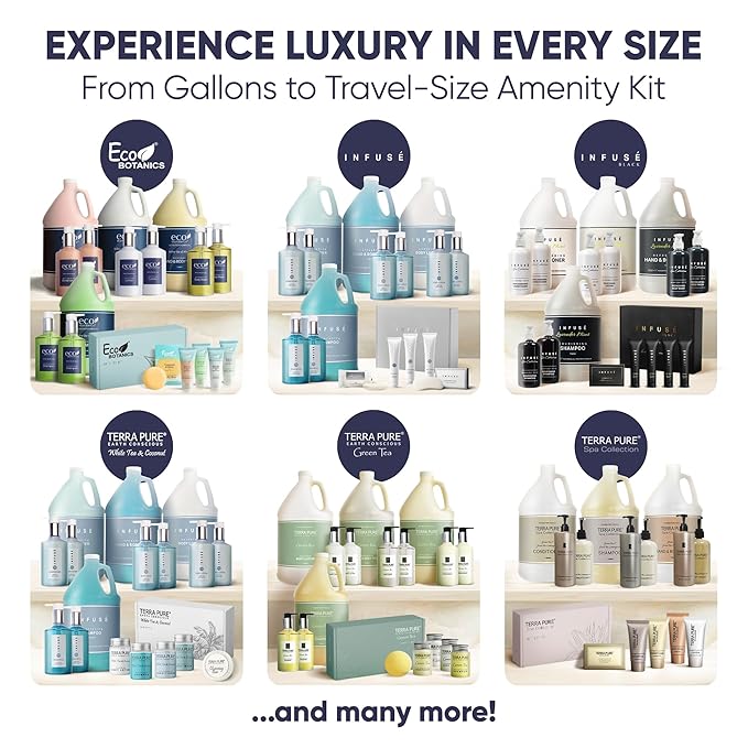 Amenity Kit | Boxed Hotel Toiletries | Bulk Set 1oz Travel Size Shampoo, Conditioner, Lotion, Body Wash & Body Bar Soap for Guest Hospitality AirBnB/Vacation Rentals | 1 set per case-VivaGrace Women