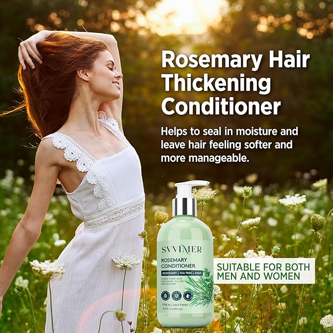 Rosemary Hair Growth Conditioner: Thickening Moisturizing Product with Biotin for Women Men - for Damaged Dry Thinning Hair 11.8 fl.oz-VivaGrace Women