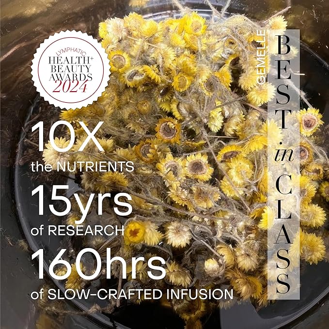 GEMELLE Lymphatic Gua Sha Face Oil | 10x Award Winner | Detox, Plump, Balance, Hydrate | High-Altitude Rosehip, Centella Asiatica & More! | Organic, Natural, Clean Beauty | Starter, Travel 15ml-VivaGrace Women