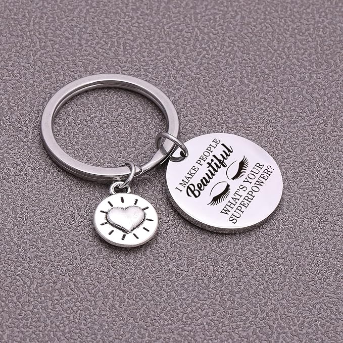 Beauty Salon Jewelry Lash Girl Gift Make Up Artist Gift Lash Girl Keychain Beautician Keychain Eye Lash Artist Gift Eyelash Keychain Beautician Appreciation Gift-VivaGrace Women
