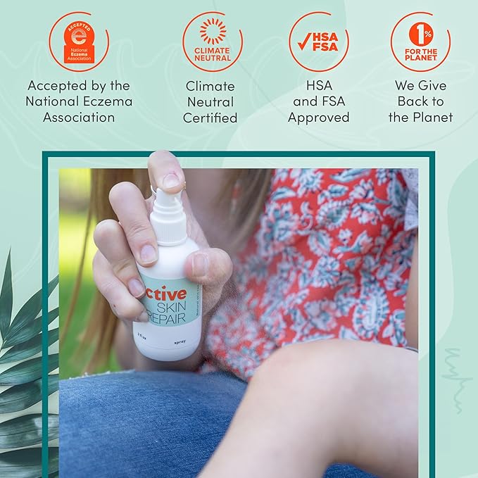 Active Skin Repair First Aid Healing Skin Spray - Natural & Non-Toxic with Hypochlorus Acid for Minor Cuts, Wounds, Scrapes, Rashes, Sunburns, & More, 3 oz-VivaGrace Women