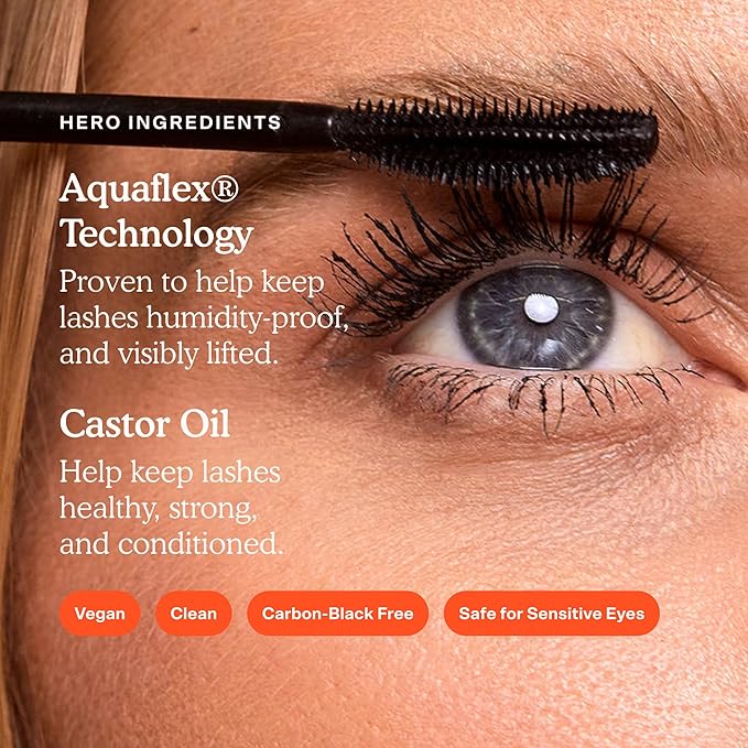 Tower 28 MakeWaves Mascara - Volumizing and Lash Lengthening Water-Resistant Mascara - No Clumping or Flaking - for Sensitive Eyes – Drift Brown-VivaGrace Women