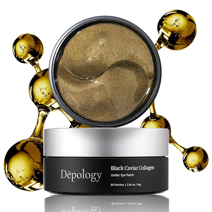 depology Black Caviar Under Eye Patches (30 Pairs), Anti-aging Hydrating Eye Mask for Wrinkles, Fine lines, Skincare with Hyaluronic Acid & Cica, Beauty & Personal Care-VivaGrace Women