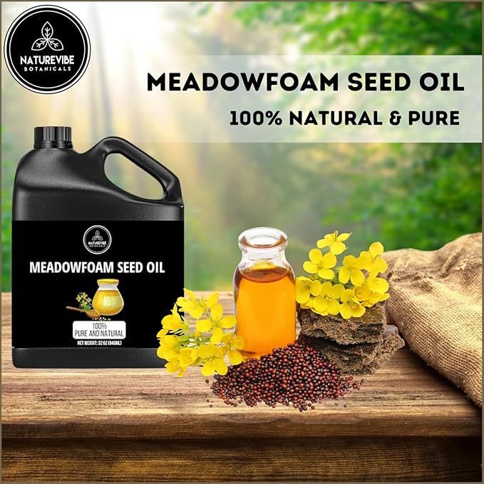 Naturevibe Botanicals Meadowfoam Oil 32 Ounces | 100% Pure and Natural | Great for Skin Care and Hair Care-VivaGrace Women