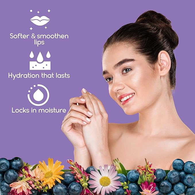 Lip Mask Overnight with Hyaluronic Acid & Collagen, Lip Sleeping Mask for Dry Cracked Lips, Moisturizing, Hydrating, Exfoliating Night Treatment for Lip Care (Berry)-VivaGrace Women