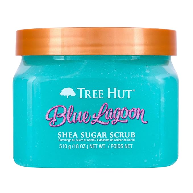 Tree Hut Blue Lagoon Shea Sugar Scrub | Exfoliating Body Scrub Removes Dead, Dry Skin for a Soft & Hydrated Feel | Nourishing Essential Body Care | 18 fl oz.-VivaGrace Women