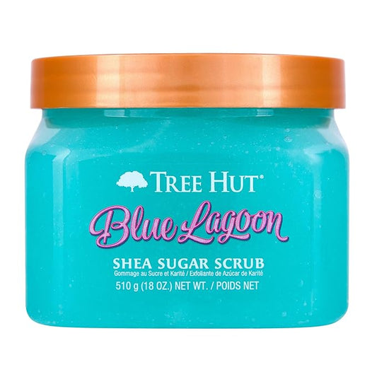 Tree Hut Blue Lagoon Shea Sugar Scrub | Exfoliating Body Scrub Removes Dead, Dry Skin for a Soft & Hydrated Feel | Nourishing Essential Body Care | 18 fl oz.-VivaGrace Women
