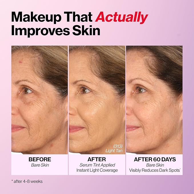 Revlon Illuminance Tinted Serum, Triple Hyaluronic Acid, Evens Out Skin Tone Over Time and Hydrates All Day, SPF 15, 117 Light Beige, 0.94 fl oz.-VivaGrace Women