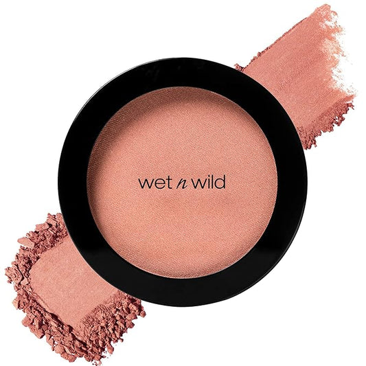 wet n wild Color Icon Blush, Effortless Glow & Seamless Blend infused with Luxuriously Smooth Jojoba Oil, Sheer Finish with a Matte Natural Glow, Cruelty-Free & Vegan - Pearlescent Pink(Packaged)-VivaGrace Women
