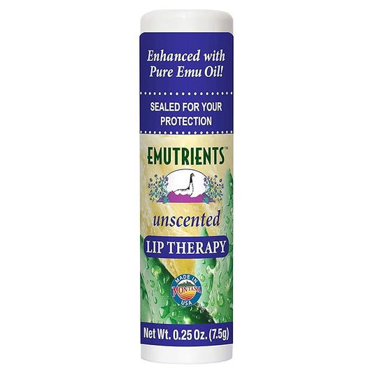 Montana Emu Ranch Natural Lip Balm 0.25 Ounce - Unscented - Made with Pure Emu Oil-VivaGrace Women