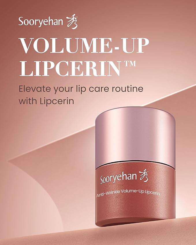 Sooryehan Tinted Lipcerin Lip Balm (0.5fl oz) - Age-Defying, Plumping, Hydrating, Nourishing Lip Care for Dry, Chapped Lips. Korean Skin Care. Peptides, Collagen, Shea Butter, Plant-Based Squalane.-VivaGrace Women