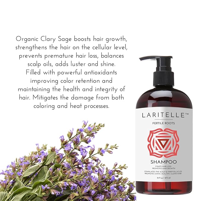 Organic Hair Growth Shampoo 17.5 oz – Fortifying & Strengthening with Ayurvedic Herbs, Lavender, Ginger, Rosemary, Patchouli, Clove – Reduces Shedding, Promotes Growth – Vegan, Made in USA-VivaGrace Women