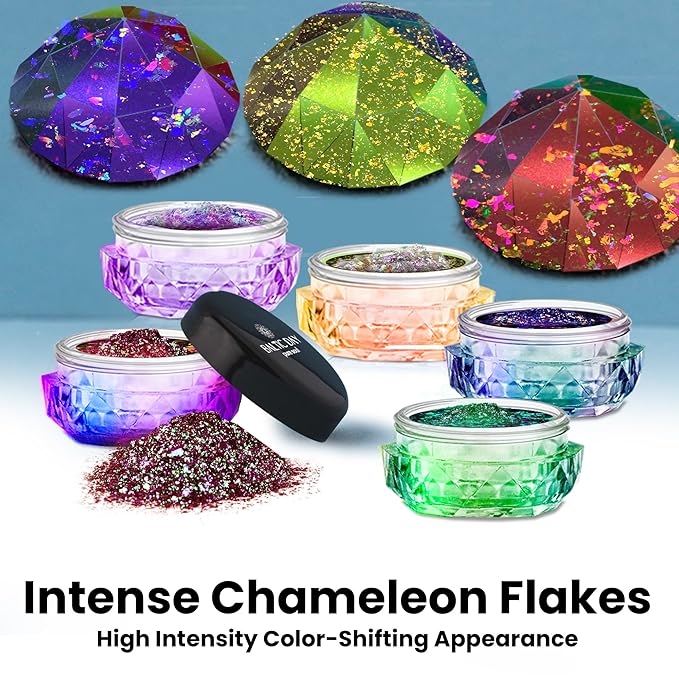Chameleon Flakes & Chameleon Aurora Opal Flakes - Chameleon Flakes for Resin, Nails - Chameleon Mica Powder for Epoxy Resin, Paint-VivaGrace Women