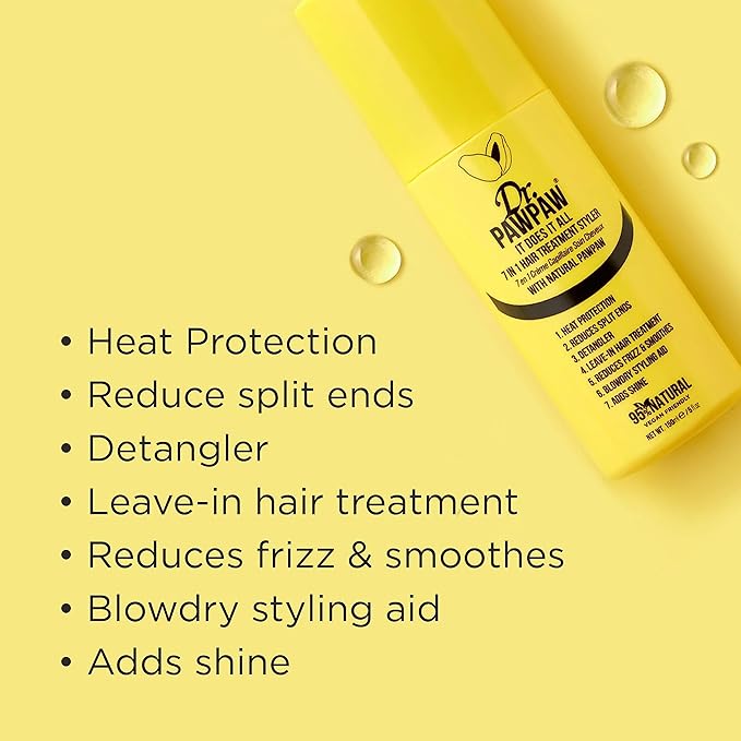 It Does It All: 7 in 1 Hair Treatment Styler with Papaya, Aloe Vera, Coconut Oil, Vegan & Natural (6 x 150 ml)-VivaGrace Women
