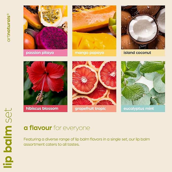 ArtNaturals Organic Beeswax Lip Balm Gift Set - Assorted Flavors with Aloe, Coconut & Jojoba Oils-VivaGrace Women