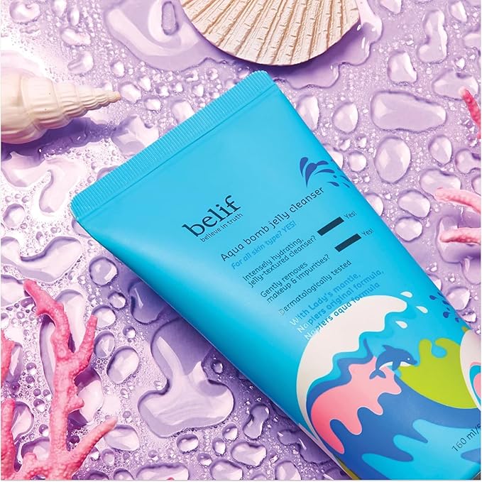 belif Jelly Hydrating Deep Cleanser – Low pH Mild & Gentle Gel-to-Foam Face Wash for Daily Deep Pore Cleansing, Hydrating and Refreshing for All Skin Types, Korean Skincare, 5.41 fl.oz-VivaGrace Women