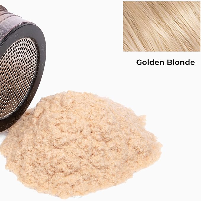 Hair Building Fibers. Cover Bald Spot and Thinning Hair. All-Natural, Plant-Based (Trial Size, 10-Day Supply). Golden Blonde-VivaGrace Women