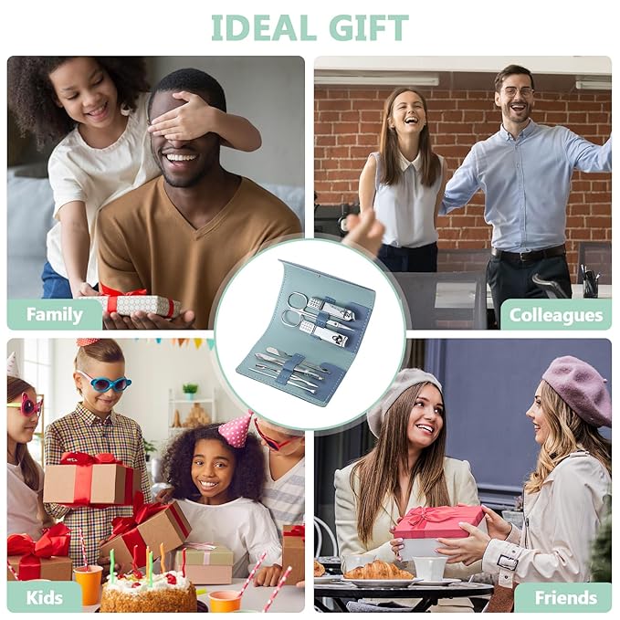 60 Sets Travel Manicure Set Nail Clippers Bulk Pedicure Kit 7 in 1 Stainless Steel Professional Nail Set Grooming Kits Nail Care Tools for Women Men(Bright Color)-VivaGrace Women