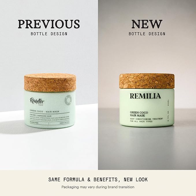 Remilia Hair Mask for Damaged Hair - Rice Protein Treatment - Deep Conditioning Mask, Volumizing & Repairing, Vegan, Made in USA 6.7 fl oz-VivaGrace Women