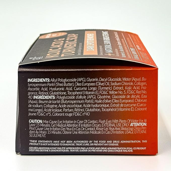 Kojic Acid Soap + African Net Sponge (2 pack X 142g Turmeric bars) Dark spot remover & Scars - Original Japanese Complex Vitamin C, Hyaluronic Acid, retinol, shea butter (Citrus)-VivaGrace Women