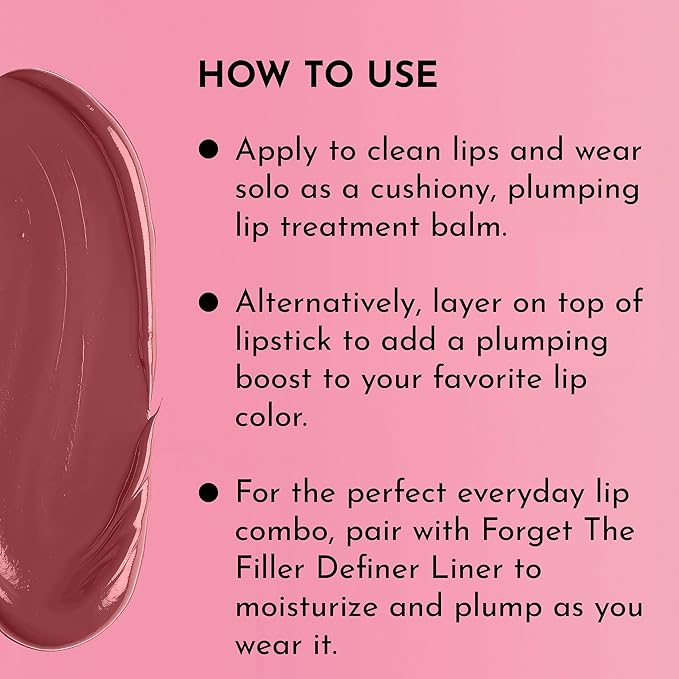 Lawless Forget the Filler Lip Plumping Line Smoothing Tinted Balm - Posey - Premium Tinted Lip Balm with Natural Ingredients to Plump and Smooth Lips for a Firmer, Fuller Look - 0.09 oz-VivaGrace Women