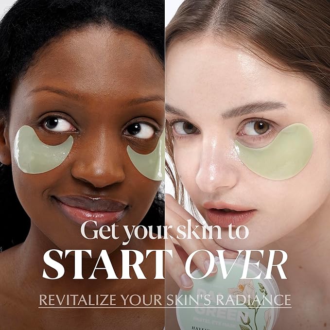 Pale Green Pastel Eye Mask - Cooling Eye Patches for Puffy Eyes | Skin-Firming Under Eye Patches for Sagging Skin | Soothing Under Eye Mask Patches (3.04 fl oz, 30 Sets, 60 EA)-VivaGrace Women