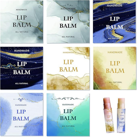 CRASPIRE Lip Balm Labels 80pcs Homemade Lip Balm Labels 2” Clear Lip Balm Labels for Tubes Printable Waterproof Lip Balm Stickers Labels for Lip Balm Handcream Candle Container（Phnom Penh Quicksand）-VivaGrace Women