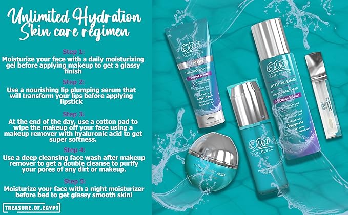 Eva Anti-Aging Skin Clini Hyaluronic Acid Micellar Water Makeup Remover (200 ml / 6.7 oz)-VivaGrace Women