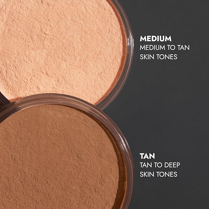 COVER FX Perfect Setting Powder - Shade Medium- Loose Makeup Finishing Powder - Mattify Skin and Lock in Makeup - Blurs Fine Lines - Full Size-VivaGrace Women