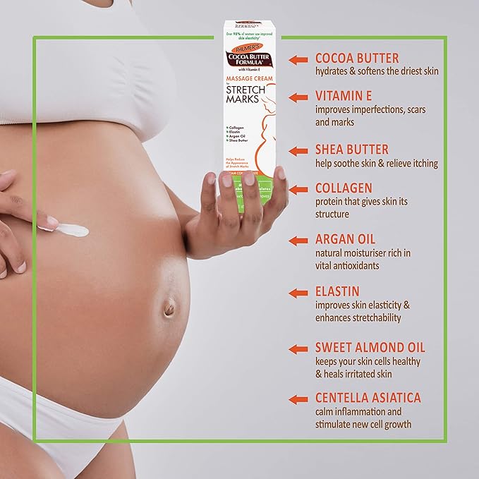 Palmer's Cocoa Butter Formula Massage Cream for Stretch Marks and Pregnancy Skin Care, 4.4 Ounces (Pack of 6)-VivaGrace Women