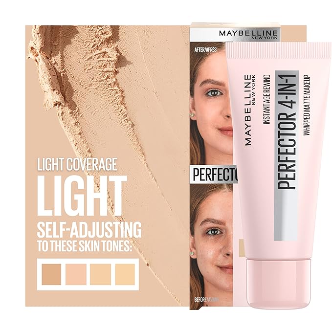 Maybelline Instant Age Rewind Instant Perfector 4-In-1 Matte Makeup, 01 Light, 1 Count-VivaGrace Women