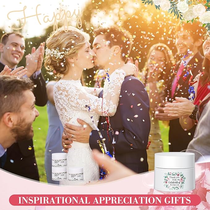 12 Pcs Thank You Lip Sleeping Mask Bulk Bridal Shower Gifts for Guests Thank You for Celebrating with Us Lip Mask Moisturize Nourish for Wedding Bridal Shower Favor Christmas Gift(Floral)-VivaGrace Women