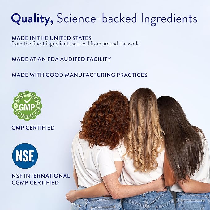 Routine Wellness Hair Growth Supplement - Clinically Proven for Thicker, Fuller Hair - Reduces Wrinkles, Fine Lines - Gluten Free, Ideal for Women & Men with Thinning Hair - 1 Bottle, 30 Day Supply-VivaGrace Women