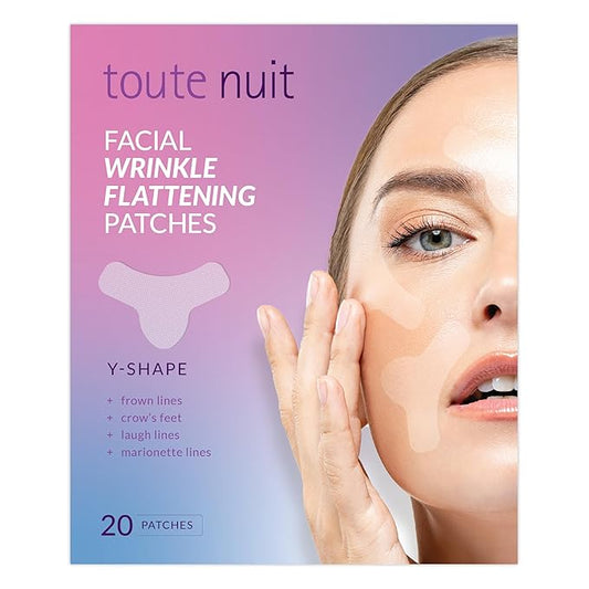 Toute Nuit Wrinkle Patches – Y Shape – Face Tape for Forehead, Between the Eyes & Around Mouth – Hypoallergenic Anti Wrinkle Patches – 20 Count, Made in USA-VivaGrace Women