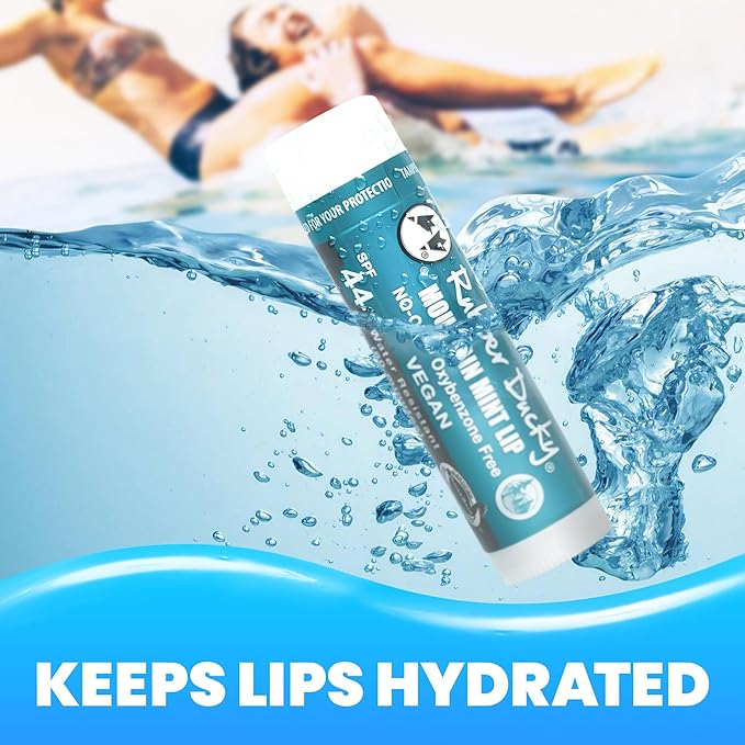 Rubber Ducky | Lip Sunscreen, Lip Balm with SPF 44, Waterproof Sunscreen Lip Balm | Vegan, Untinted, Mint Flavor, with Vitamin E | All Season - Broad Spectrum Sunscreen for Lips-VivaGrace Women