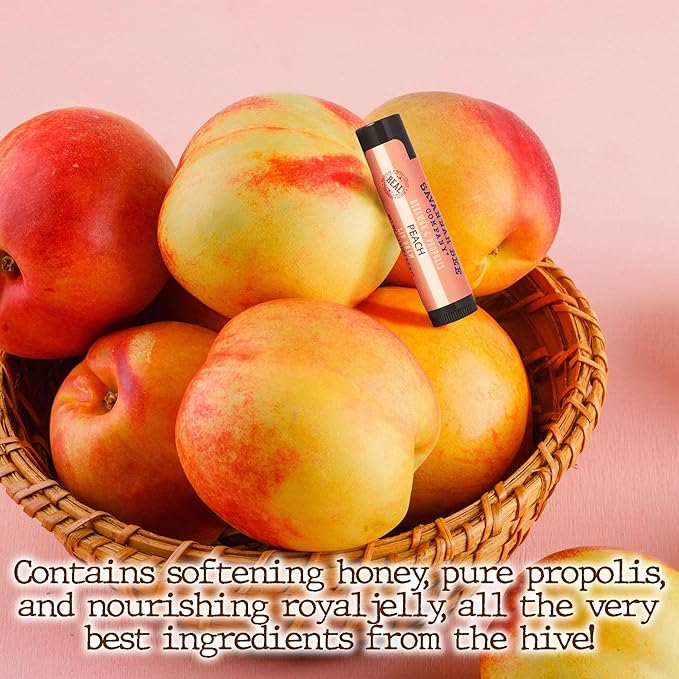 Savannah Bee Lip Balm Hanger 0.15 oz - Invigorating Mint Flavor - Natural Ingredients for Supple, Soft Lips - Convenient Hanger Design (.15 Oz, Peach)-VivaGrace Women