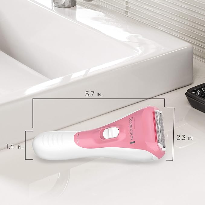 Remington WDF4821US Smooth & Silky Electric Shaver for Women, 3-Blade Cordless Foil Shaver and Bikini Trimmer for Wet or Dry Use, Pink-VivaGrace Women