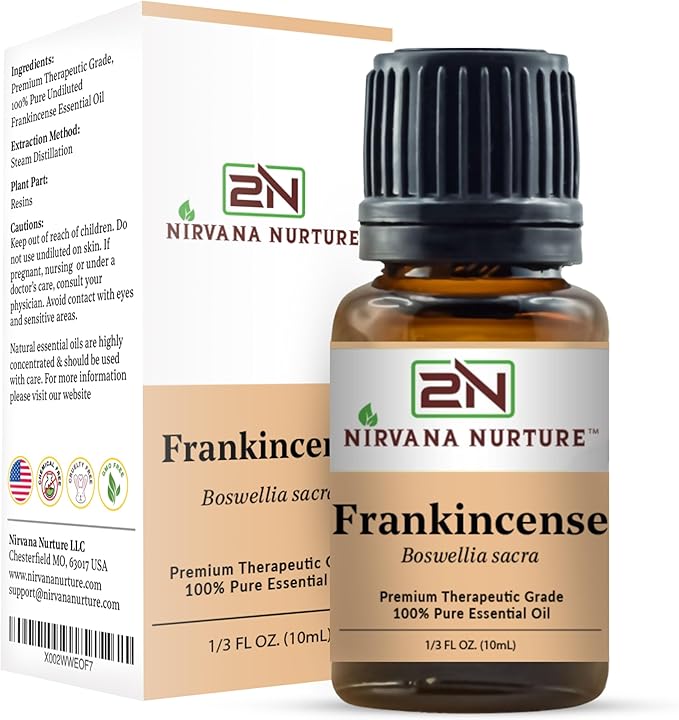 Frankincense Sacra Essential Oil 100% Pure Premium Therapeutic Grade, Undiluted - Aromatherapy Diffuser for Calm and Relaxation, Skin Care, Hair Care-VivaGrace Women