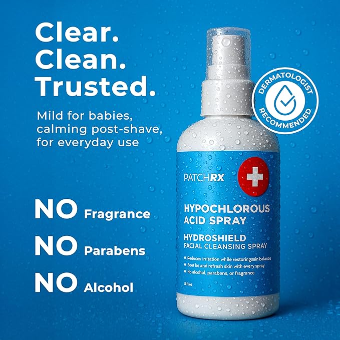 Hypochlorous Acid Spray (8oz, Reduces Acne), Targets Bacteria - HOCL Facial Cleanser Acne Spray for Face, Body, Eczema, Pimples, Breakouts & Overall Skin Recovery (Reduces Redness)-VivaGrace Women