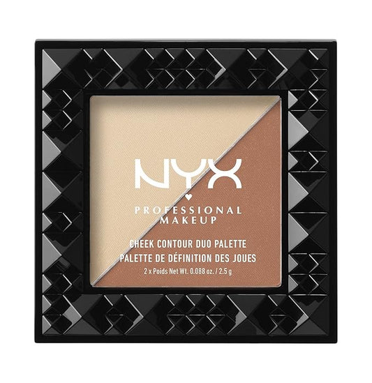 NYX PROFESSIONAL MAKEUP Cheek Contour Duo Palette, Perfect Match, 0.18 Ounce-VivaGrace Women