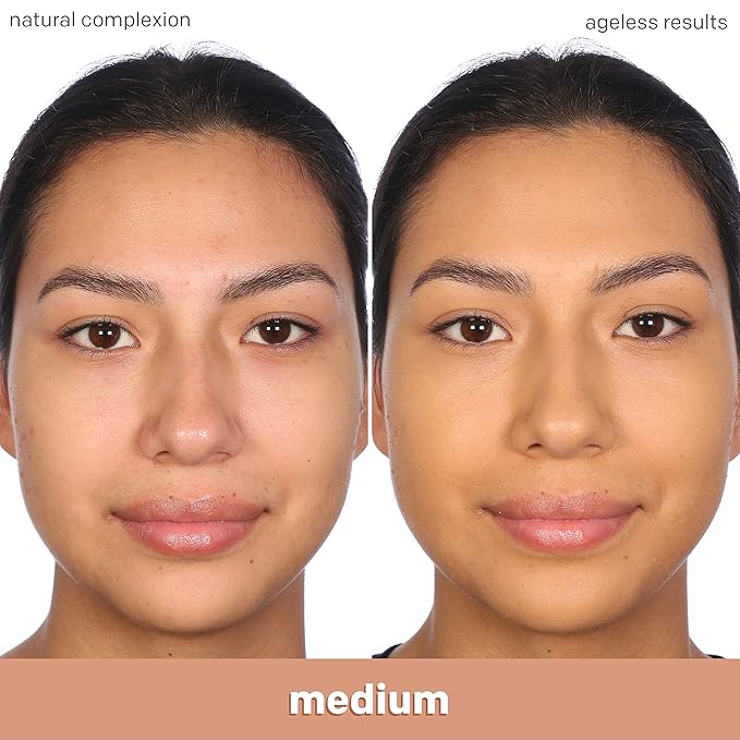 Almay Anti-Aging Foundation, Smart Shade Face Makeup with Hyaluronic Acid, Niacinamide, Vitamin C & E, Hypoallergenic-Fragrance Free, 300 Medium, 1 Fl Oz (Pack of 1)-VivaGrace Women