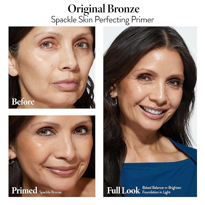 LAURA GELLER NEW YORK Spackle Primer - Bronze - Super-Size 2 Fl Oz - Hyaluronic Acid Makeup Primer for Mature Skin-VivaGrace Women