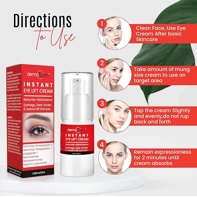 Rapid Reduction Eye Cream - Eye Cream Anti Aging Treatment for Dark Circles - Instant Under Eye Cream - Advanced Peptide Skin Tightening Formula - Instantly Removes Puffiness Wrinkles 20ml-VivaGrace Women