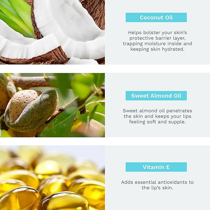 Rebels Refinery Mixed Lip Balm Trio - 100% Natural & Organic All-Day Moisture Care - Summer Citrus, Sour Blue Raspberry, Strawberry Mango Flavors-VivaGrace Women