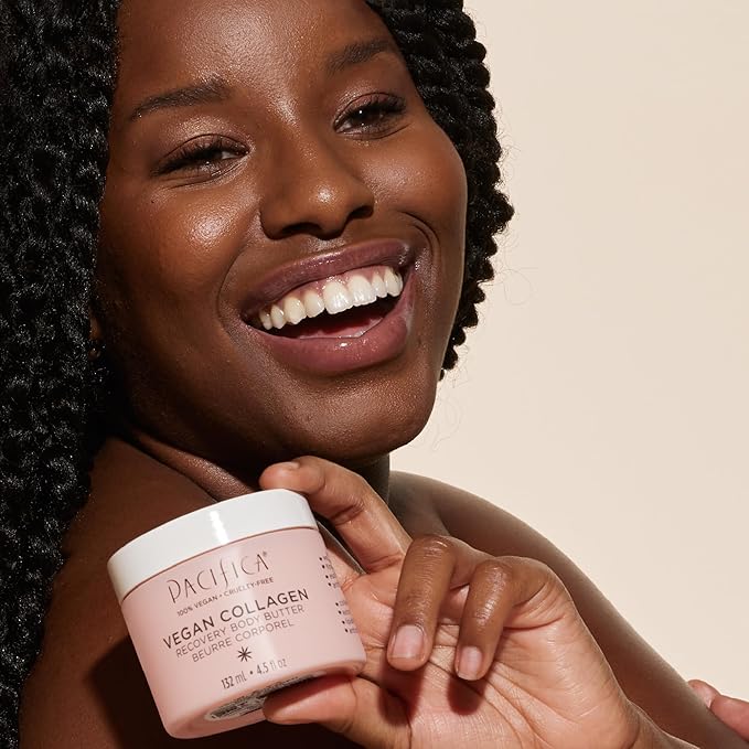 Pacifica Beauty | Vegan Collagen Body Butter | Hydrating, Nourishing, Moisturizer | Long-Lasting Hydration | Cream Lotion for Dry Skin | Light Floral Scent | Paraben Free | Vegan + Cruelty Free-VivaGrace Women