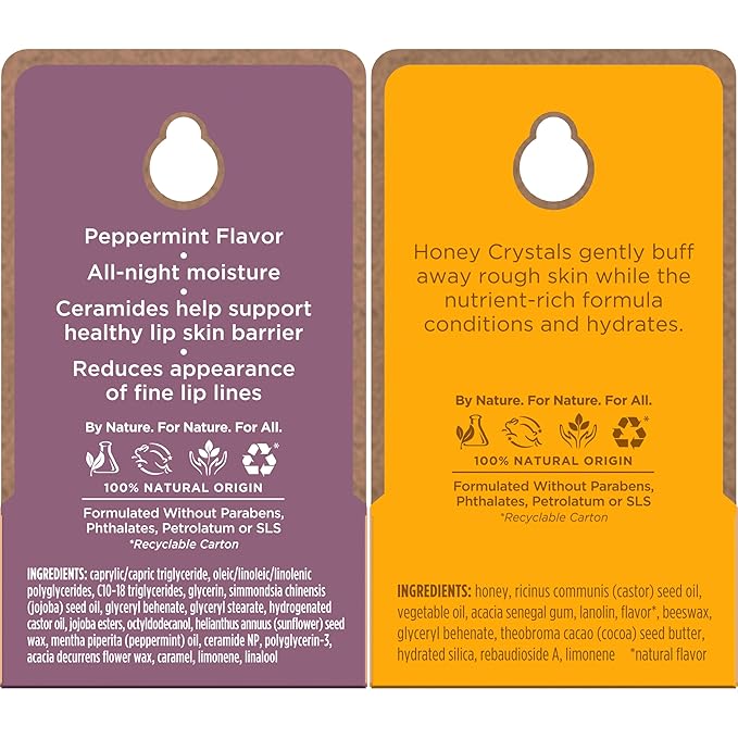 Burt’s Bees Conditioning Lip Scrub and Overnight Intensive Lip Treatment, With Ceramides, College Back to School Dorm Essentials, Exfoliates and Hydrates Lips 8 Hours, Natural Origin, 2 Jars, 0.25 oz-VivaGrace Women