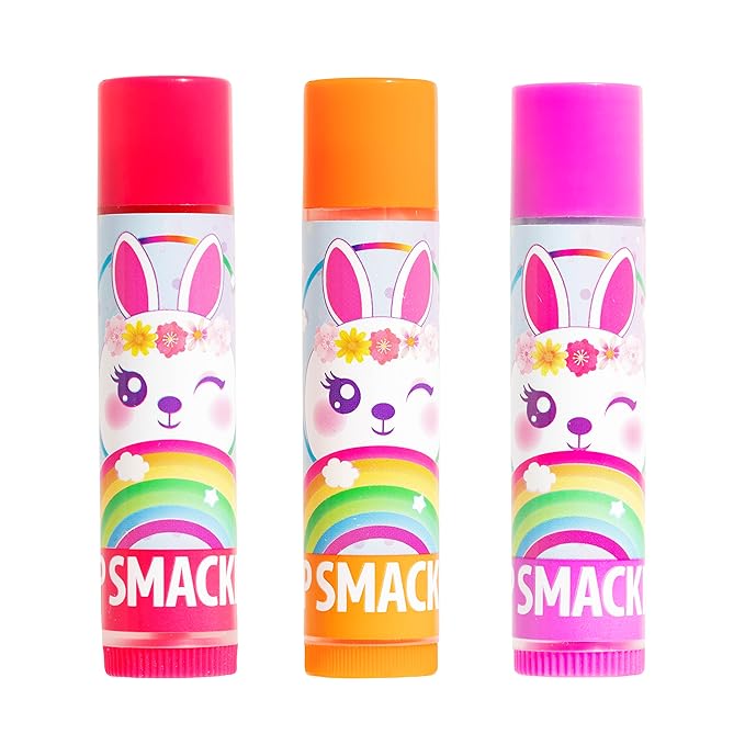 Lip Smacker Easter Lip Balm Trio Card - Bunny | Easter Basket Stuffers for Children-VivaGrace Women