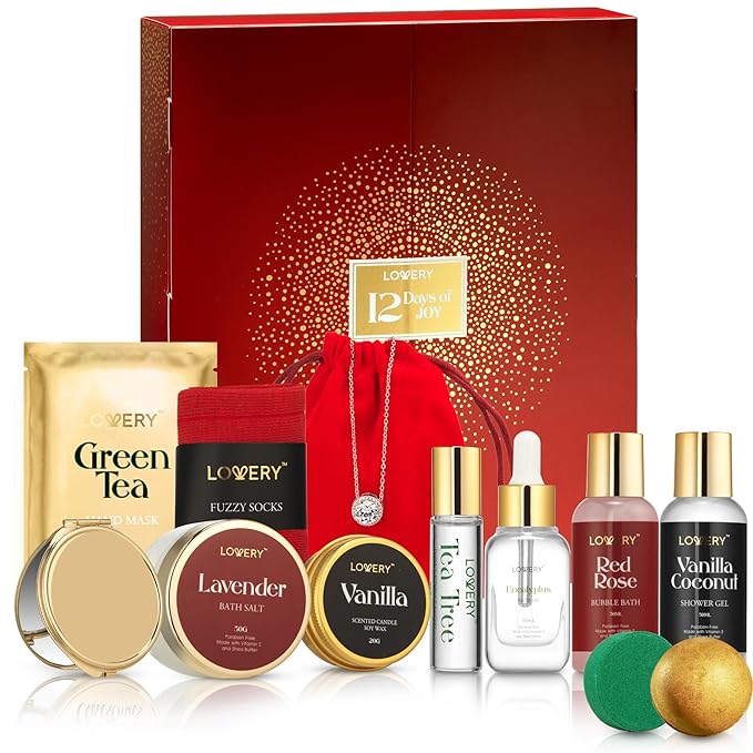 Birthday Gifts for Her, 12 Day Beauty Surprises, Wedding Gifts for Adults, Birthday Gifts for Women & Men, Anniversary Ideas, Beauty & Spa - Bath & Body Care Gift Set-VivaGrace Women