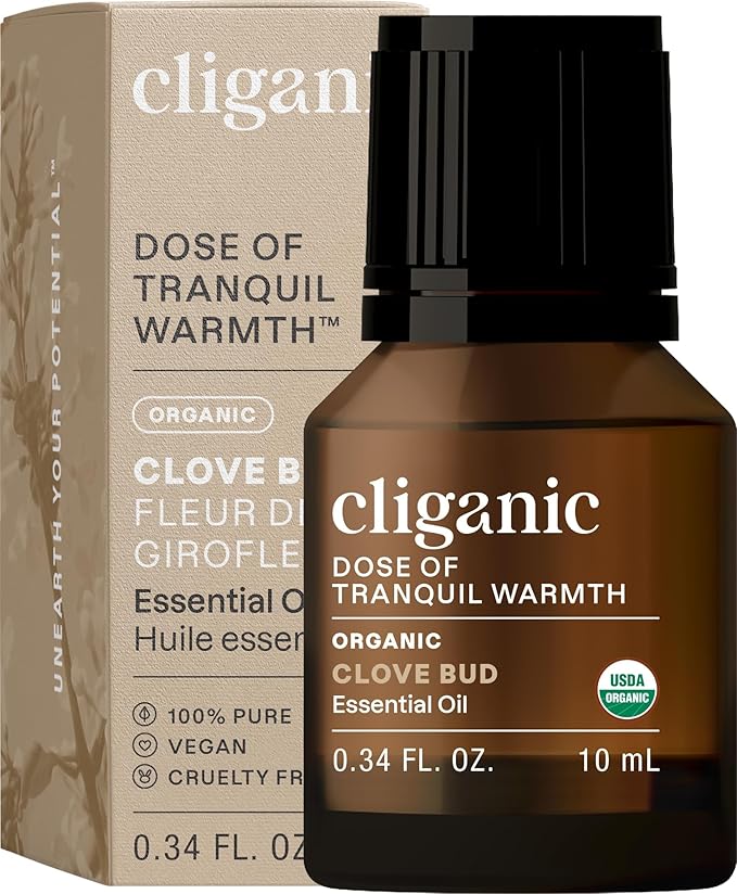 Cliganic Organic Clove Bud Essential Oil, 100% Pure Natural for Aromatherapy | Non-GMO Verified (Packaging May Vary)-VivaGrace Women